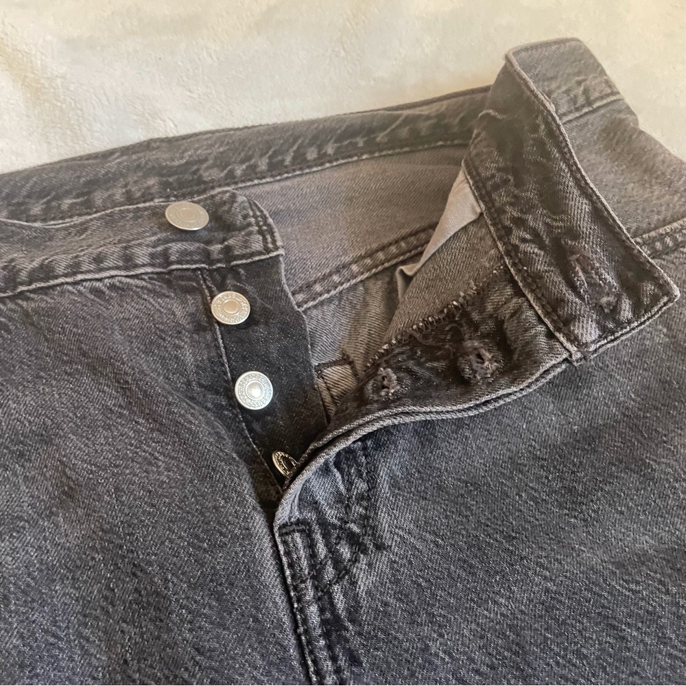Levi's 501 Ct Sz 28 X 34 Men's Straight-leg Button fly Jeans Gray